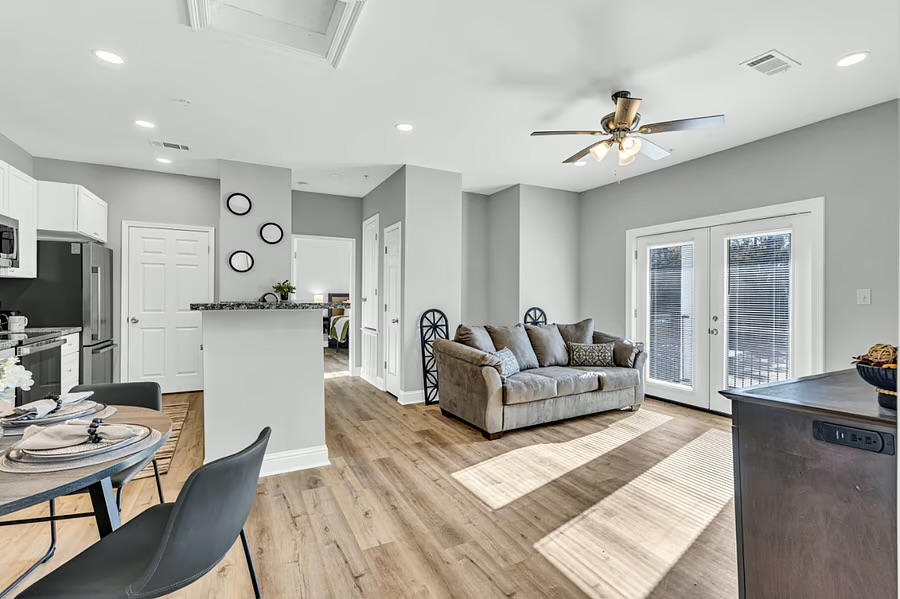 1BR open living area